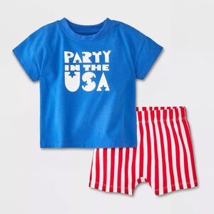 NWOT Baby Boys' 4th of July T-Shirt & Shorts Set - Cat & Jack